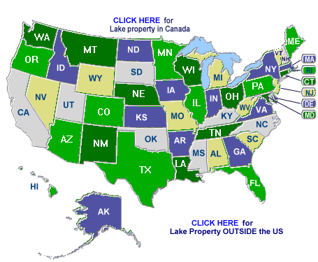map of the usa lakes