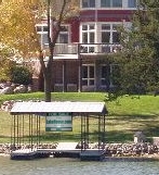 dock banner on a boat dock